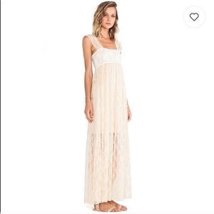 FREE PEOPLE INTIMATELY LACE MAXI DRESS SIZE SMALL
